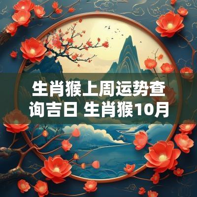 生肖猴上周运势查询吉日 生肖猴10月暖房吉日
