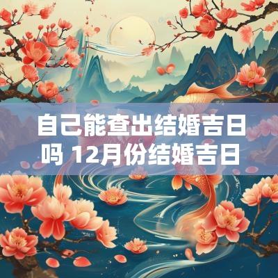 自己能查出结婚吉日吗 12月份结婚吉日查询