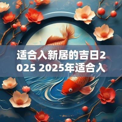 适合入新居的吉日2025 2025年适合入住新家最好吉日