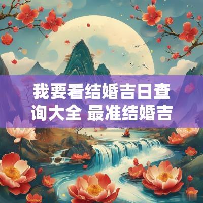 我要看结婚吉日查询大全 最准结婚吉日查询免费