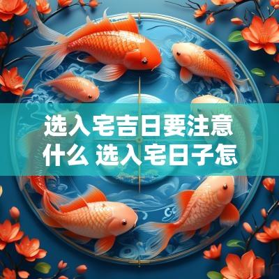 选入宅吉日要注意什么 选入宅日子怎么选