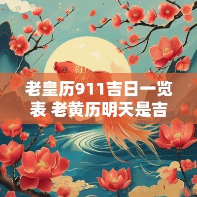 老皇历911吉日一览表 老黄历明天是吉日吗