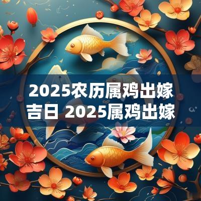 2025农历属鸡出嫁吉日 2025属鸡出嫁的好日子