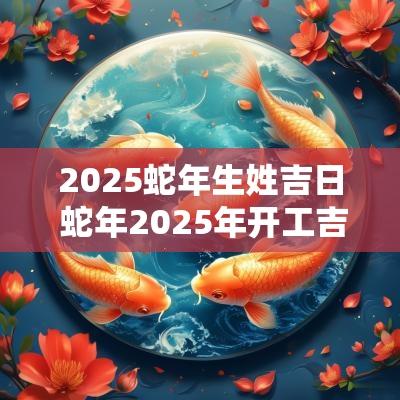 2025蛇年生姓吉日 蛇年2025年开工吉日