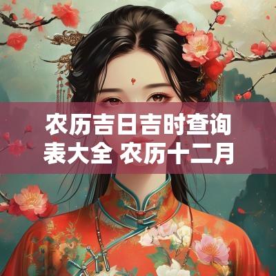 农历吉日吉时查询表大全 农历十二月乔迁吉日吉时