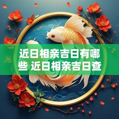 近日相亲吉日有哪些 近日相亲吉日查询大全