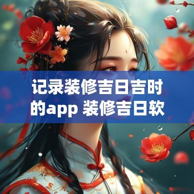 记录装修吉日吉时的app 装修吉日软件下载免费