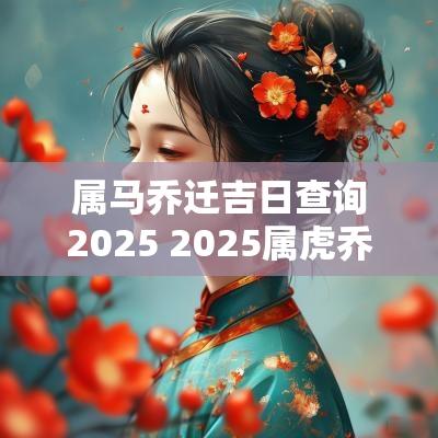 属马乔迁吉日查询2025 2025属虎乔迁新居吉日