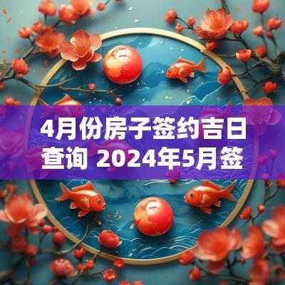 4月份房子签约吉日查询 2025年5月签约吉日