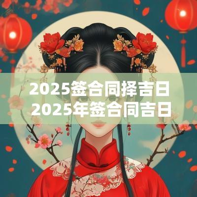 2025签合同择吉日 2025年签合同吉日查询