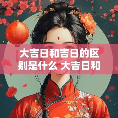 大吉日和吉日的区别是什么 大吉日和大凶日