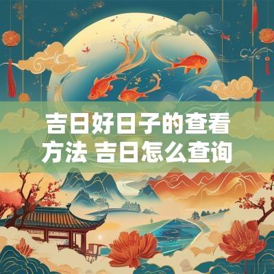 吉日好日子的查看方法 吉日怎么查询