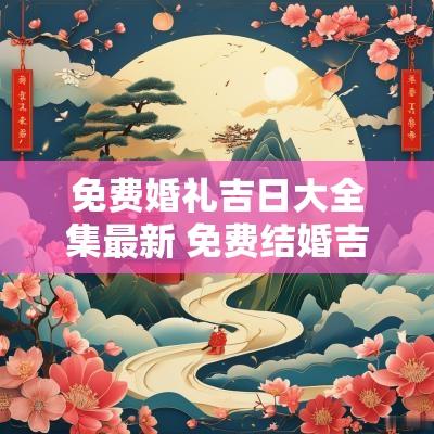 免费婚礼吉日大全集最新 免费结婚吉日