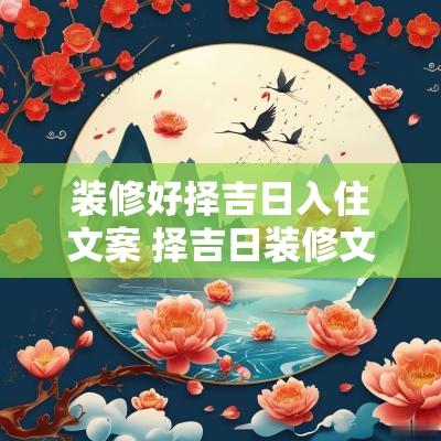 装修好择吉日入住文案 择吉日装修文案简短