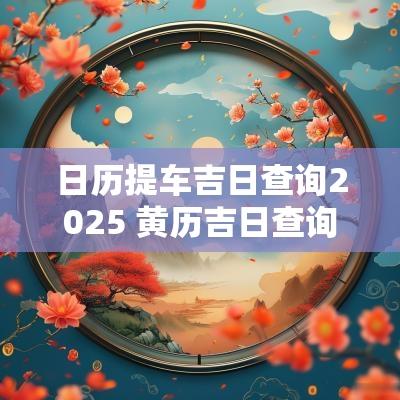 日历提车吉日查询2025 黄历吉日查询2025佛山