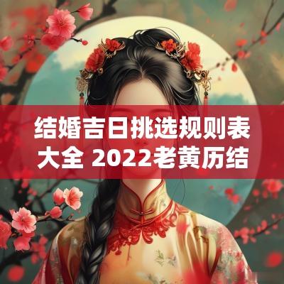 结婚吉日挑选规则表大全 2025老黄历结婚吉日