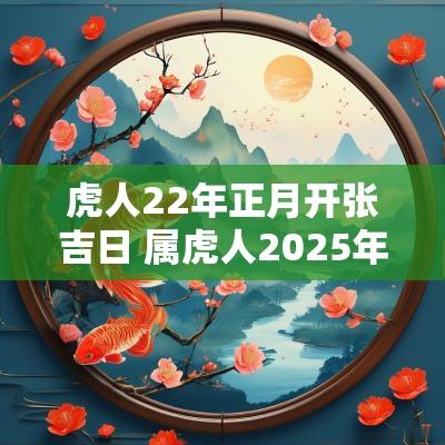 虎人22年正月开张吉日 属虎人2025年乔迁吉日
