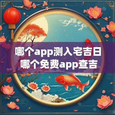 哪个app测入宅吉日 哪个免费app查吉日良辰最好