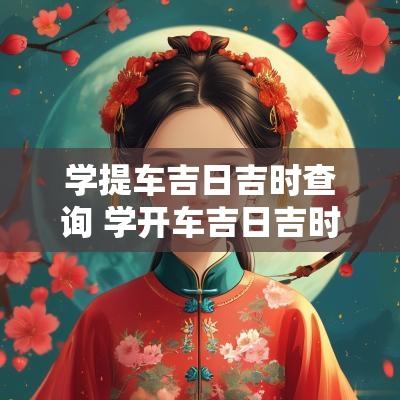 学提车吉日吉时查询 学开车吉日吉时查询
