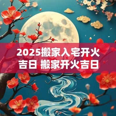 2025搬家入宅开火吉日 搬家开火吉日查询2025年
