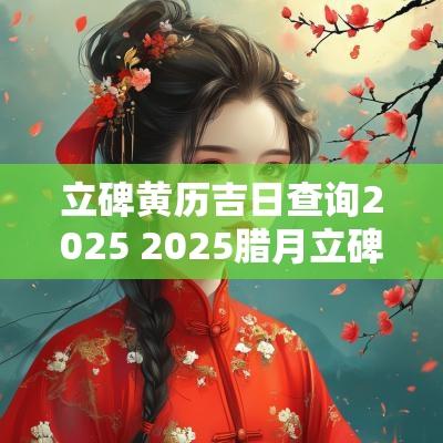 立碑黄历吉日查询2025 2025腊月立碑吉日查询