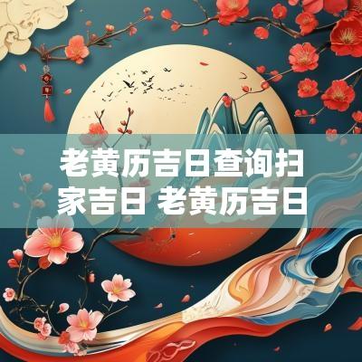 老黄历吉日查询扫家吉日 老黄历吉日查询11月搬家吉日