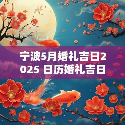 宁波5月婚礼吉日2025 日历婚礼吉日