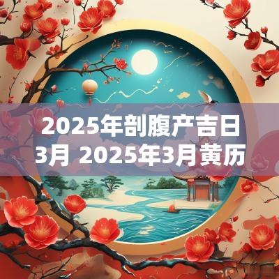 2025年剖腹产吉日3月 2025年3月黄历吉日查询