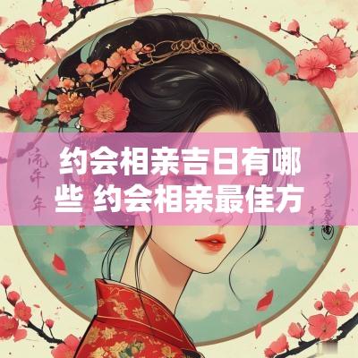 约会相亲吉日有哪些 约会相亲最佳方案