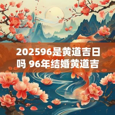 202596是黄道吉日吗 96年结婚黄道吉日