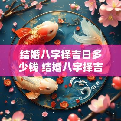 结婚八字择吉日多少钱 结婚八字择吉日的正确方法