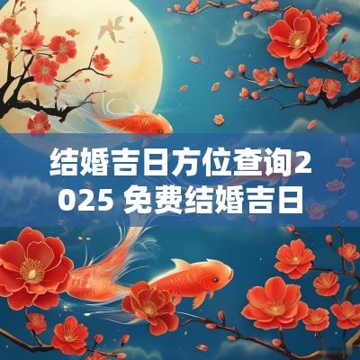 结婚吉日方位查询2025 免费结婚吉日查询2025