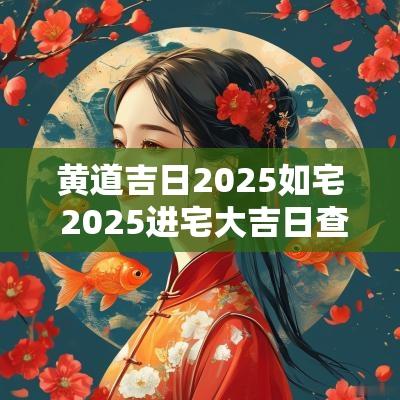 黄道吉日2025如宅 2025进宅大吉日查询