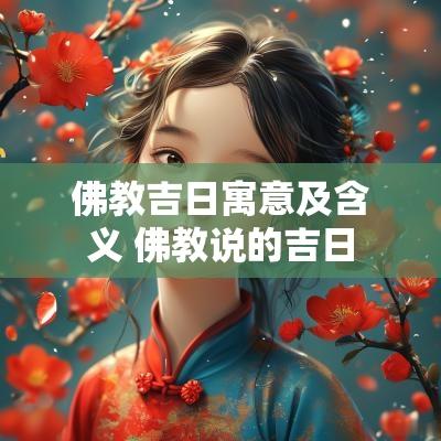 佛教吉日寓意及含义 佛教说的吉日