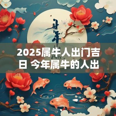 2025属牛人出门吉日 今年属牛的人出行吉日
