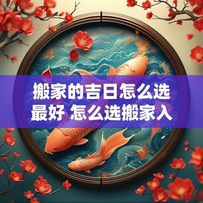 搬家的吉日怎么选最好 怎么选搬家入宅吉日