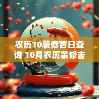 农历10装修吉日查询 10月农历装修吉日吉时