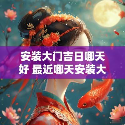 安装大门吉日哪天好 最近哪天安装大门是吉日