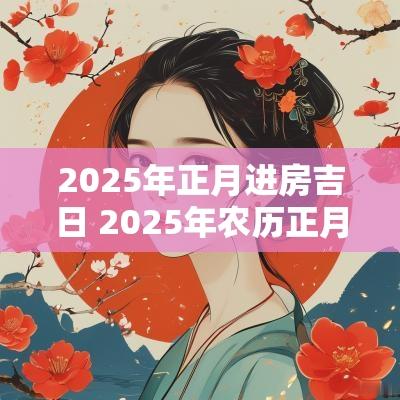 2025年正月进房吉日 2025年农历正月入新居吉日