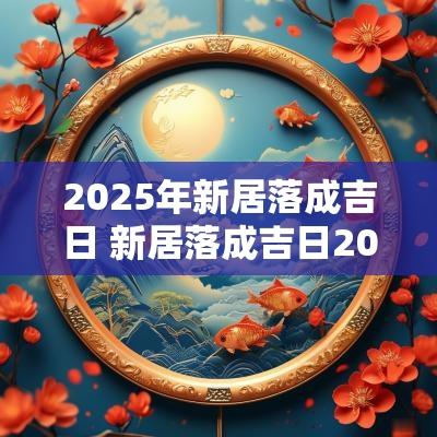 2025年新居落成吉日 新居落成吉日2025