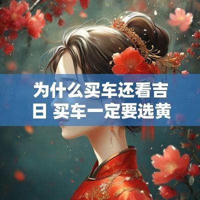 为什么买车还看吉日 买车一定要选黄道吉日么