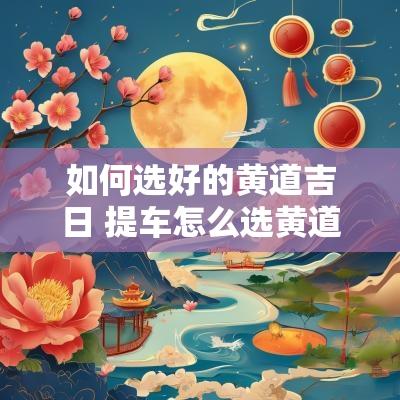 如何选好的黄道吉日 提车怎么选黄道吉日