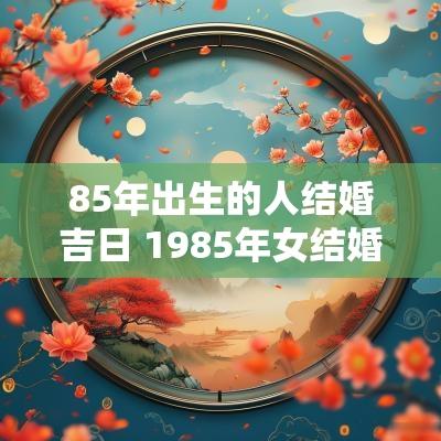 85年出生的人结婚吉日 1985年女结婚吉日查询