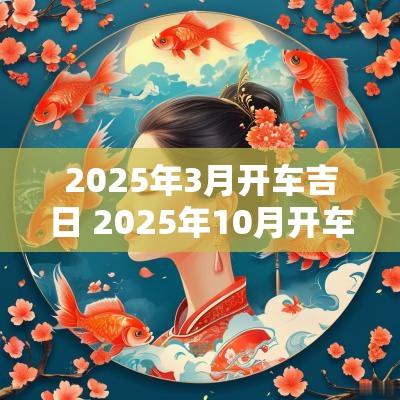 2025年3月开车吉日 2025年10月开车吉日