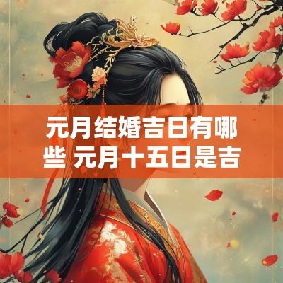 元月结婚吉日有哪些 元月十五日是吉日吗