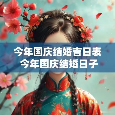 今年国庆结婚吉日表 今年国庆结婚日子有哪几日