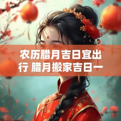 农历腊月吉日宜出行 腊月搬家吉日一览表