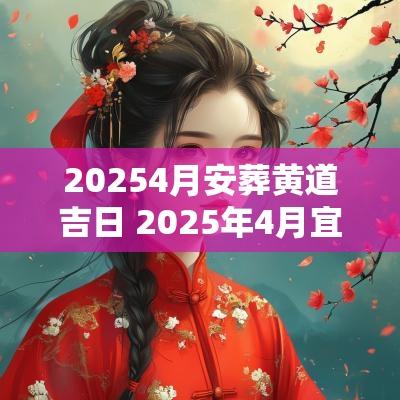 20254月安葬黄道吉日 2025年4月宜安葬吉日