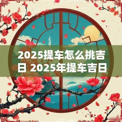2025提车怎么挑吉日 2025年提车吉日查询一览表