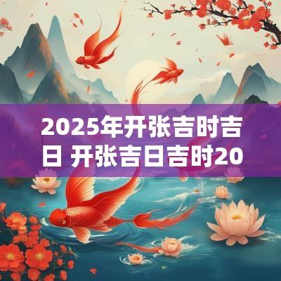 2025年开张吉时吉日 开张吉日吉时2025年